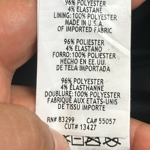 Bebe jumpsuit wide leg slits side black size 14 new - Picture 12 of 13